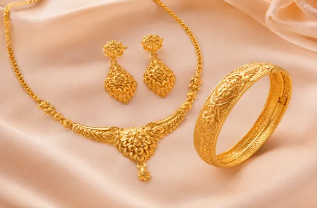 গোল্ড প্লেটেড জুয়েলারি সেটের দাম কত